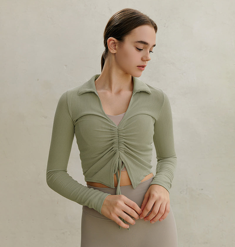 J V Neck String Sleeve