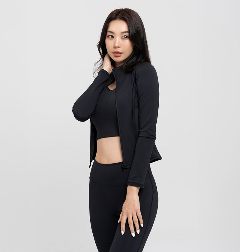 Slim Fit 3D Zip-Up Jacket
