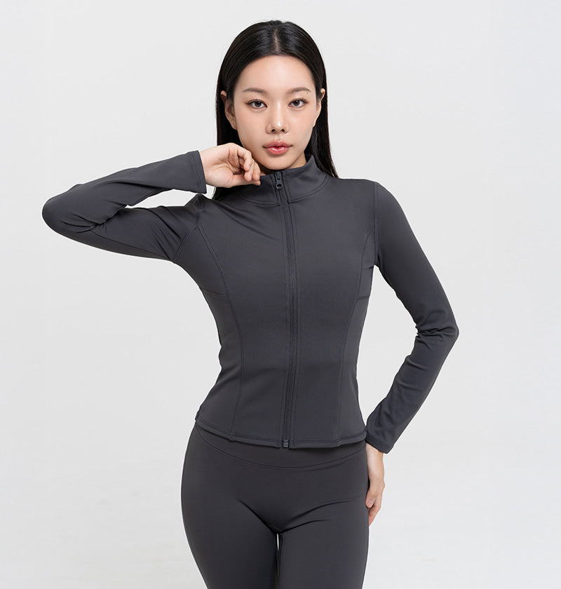 Slim Fit 3D Zip-Up Jacket