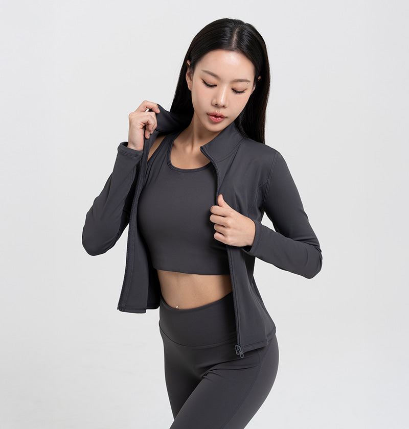 Slim Fit 3D Zip-Up Jacket