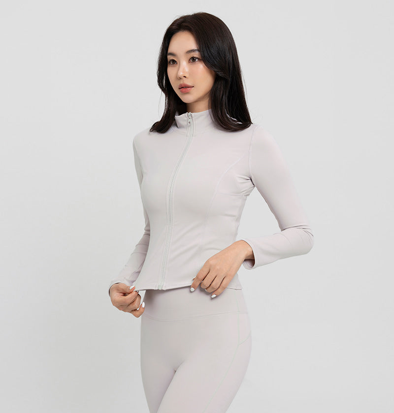Slim Fit 3D Zip-Up Jacket